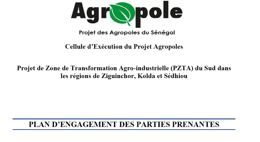 Plan d’Engagement des Parties Prenantes (PEPP) dans le cadre de la mise en œuvre du Projet PZTA-Sud.